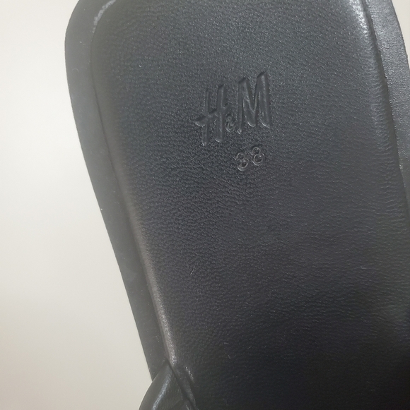 Womens H&M Black Braided Square Toe Sandals Size 7 - Picture 8 of 11